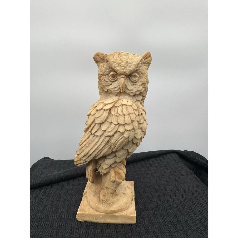 Vintage Resin Carved Owl